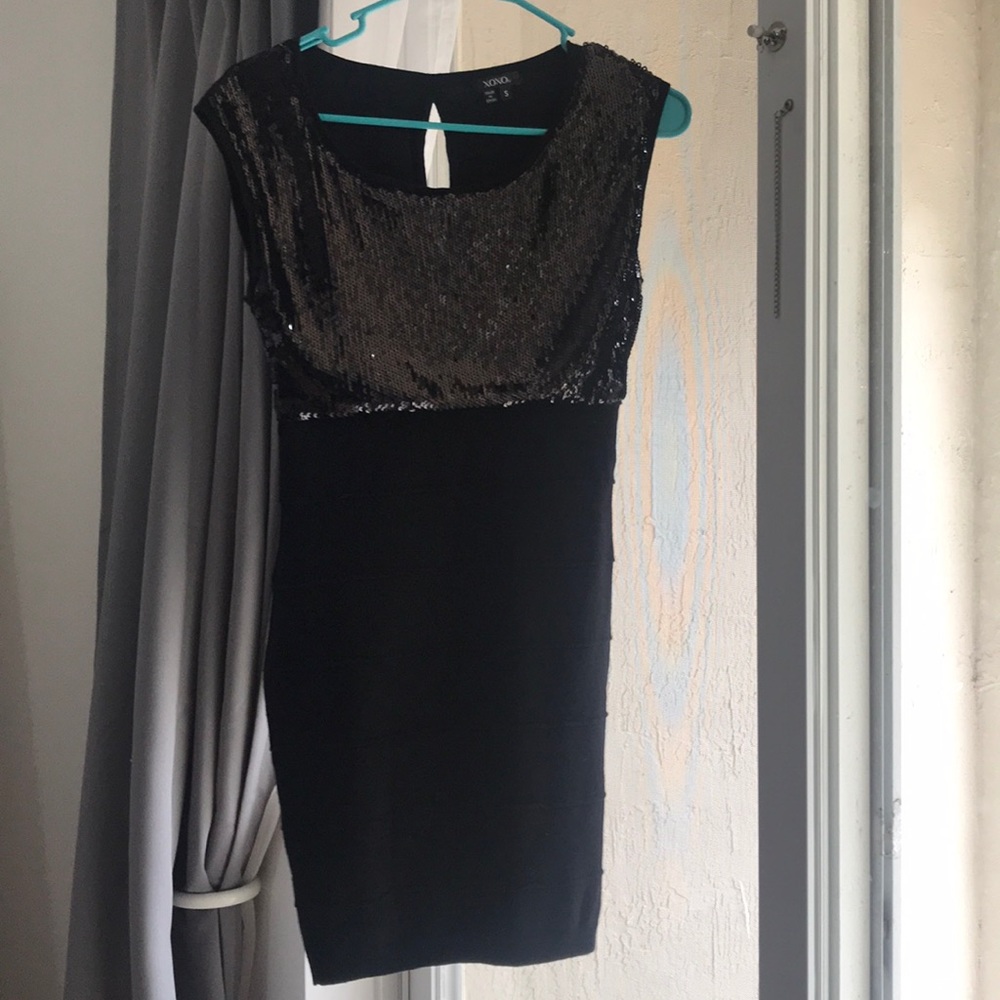 Sequin black dress